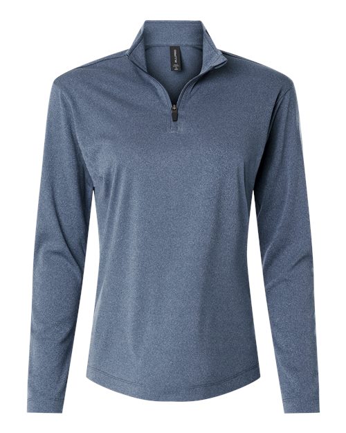 Women's Pro-Lock Performance Quarter-Zip Pullover - Heather Navy Front