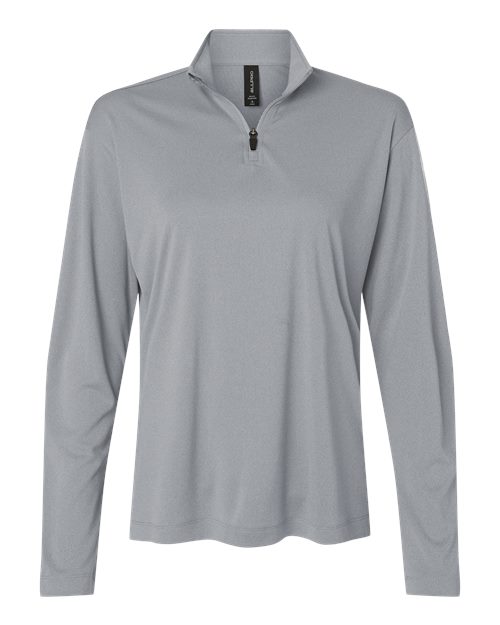 Women's Pro-Lock Performance Quarter-Zip Pullover - Heather Steel Front
