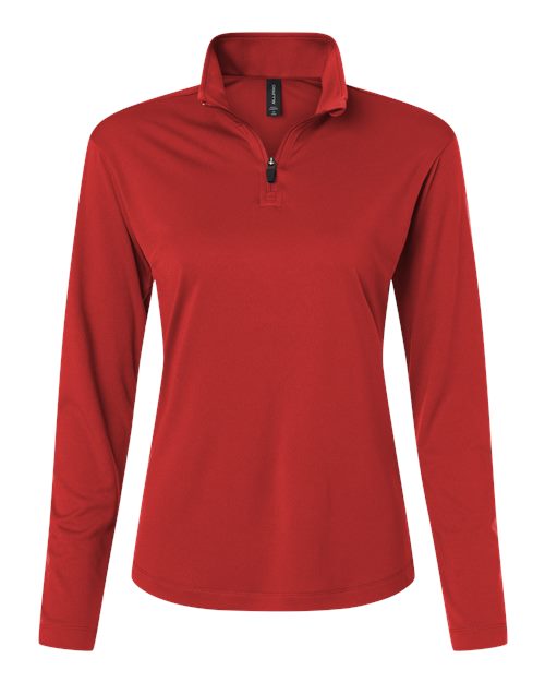 Women's Pro-Lock Performance Quarter-Zip Pullover - Red Front