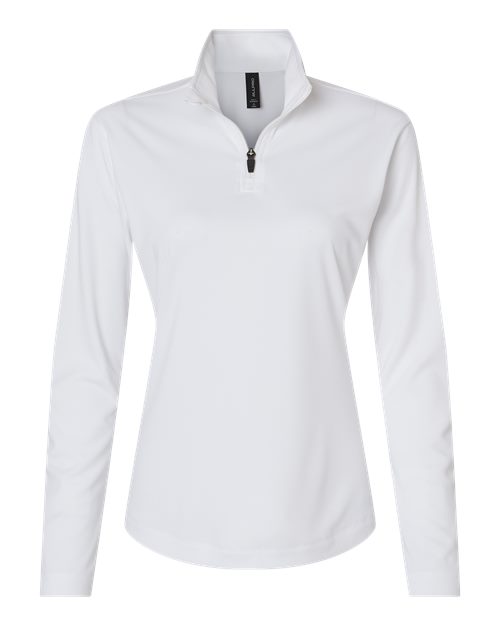 Women's Pro-Lock Performance Quarter-Zip Pullover - White Front