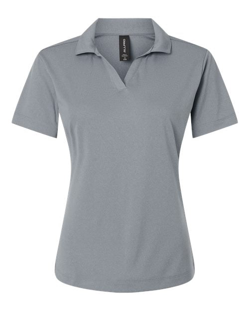 AllPro Women's Pro-Lock Performance Polo - Heather Steel Front