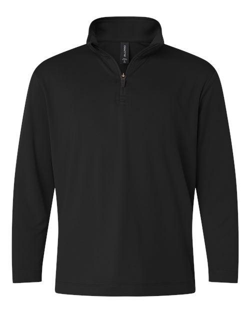 Youth Pro-Lock Performance Quarter-Zip Pullover - Black Front