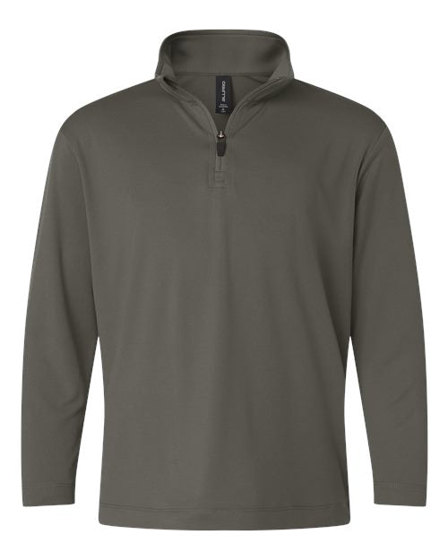 Youth Pro-Lock Performance Quarter-Zip Pullover - Charcoal Front
