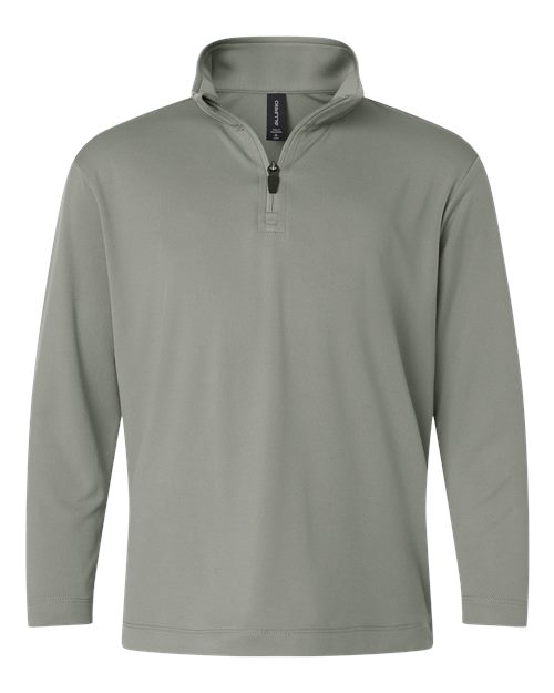 Youth Pro-Lock Performance Quarter-Zip Pullover - Greystone Front