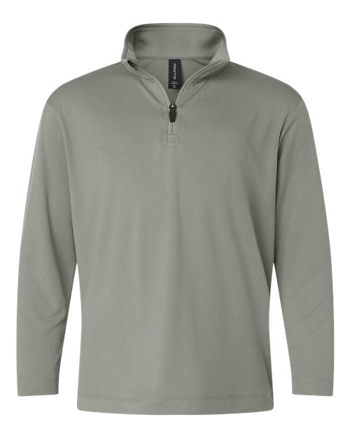AllPro Youth Pro-Lock Performance Quarter-Zip Pullover - Greystone Front