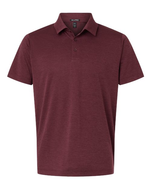 Men's Pro-Lock Performance Mélange Polo - Maroon Melange Front