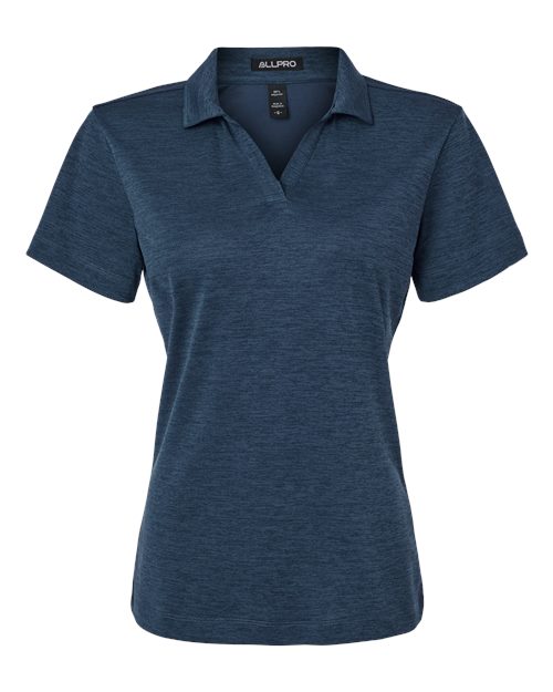 Women's Pro-Lock Performance Mélange Polo - Navy Melange Front