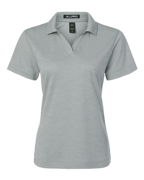 Women's Pro-Lock Performance Mélange Polo - Silver Melange Front