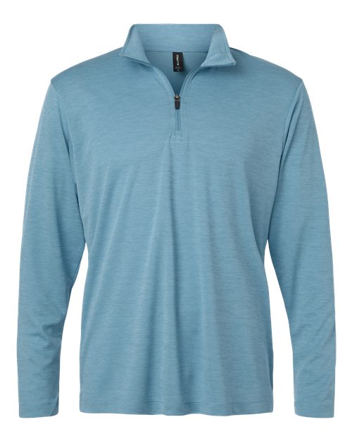 Men's Pro-Lock Performance Mélange Quarter-Zip Pullover - Cloud Blue Melange Front