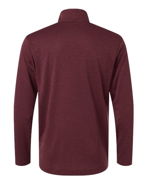 Men's Pro-Lock Performance Mélange Quarter-Zip Pullover - Maroon Melange Back