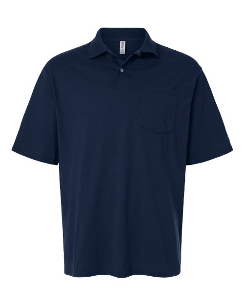Men's Dri-Power® Polo with Pocket - J. Navy Front