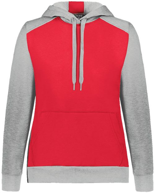 Women's Eco Revive™ Three-Season Triblend Fleece Hooded Sweatshirt - Columbia Blue/ Carbon Heather Front