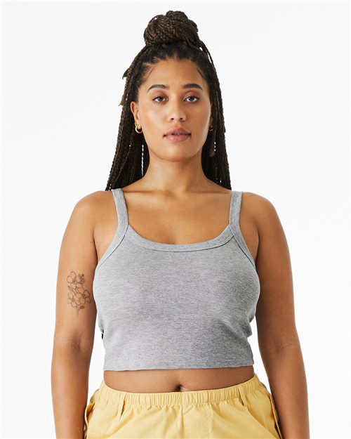 Women's Micro Rib Spaghetti Strap Tank - Solid Maroon Blend Front