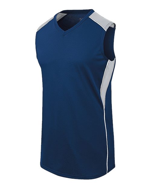 Girls' Dynamite Jersey - Navy/ Silver Grey/ White Front