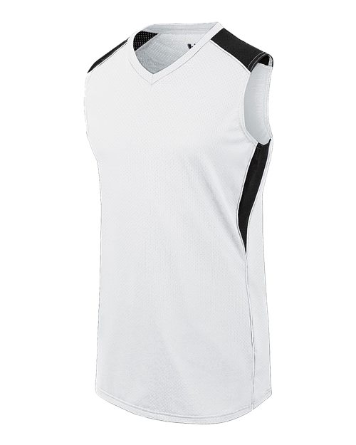 Girls' Dynamite Jersey - White/ Black/ White Front