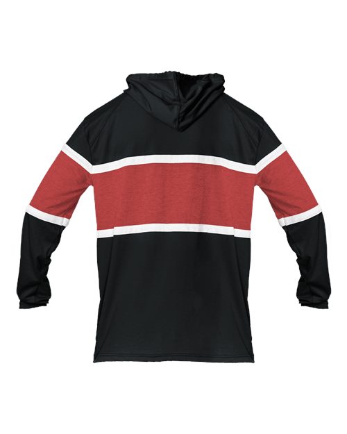 Unisex United Hooded T-Shirt - Black/ Red/ White Back
