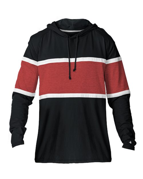 Unisex United Hooded T-Shirt - Black/ Red/ White Front