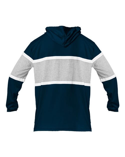 Unisex United Hooded T-Shirt - Navy/ Oxford/ White Back