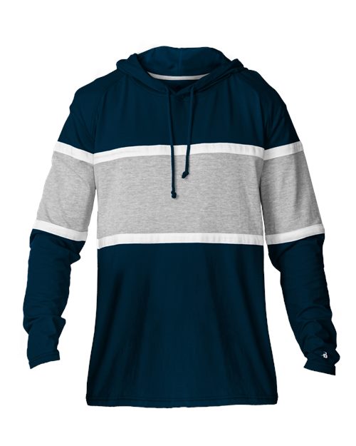 Unisex United Hooded T-Shirt - Navy/ Oxford/ White Front