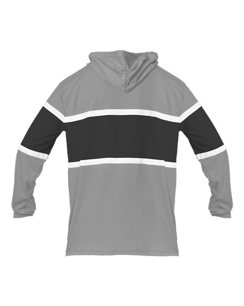 Unisex United Hooded T-Shirt - Oxford/ Black/ White Back