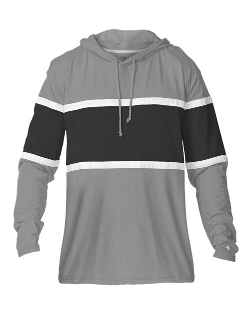 Unisex United Hooded T-Shirt - Oxford/ Black/ White Front