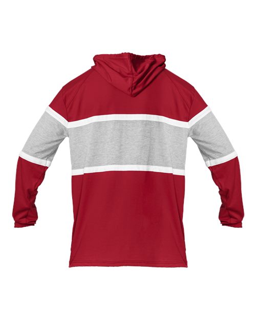 Unisex United Hooded T-Shirt - Red/ Oxford/ White Back