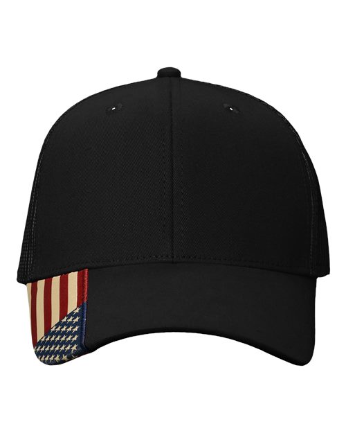 USA Flag Mesh Cap - Black/ USA Mesh Front