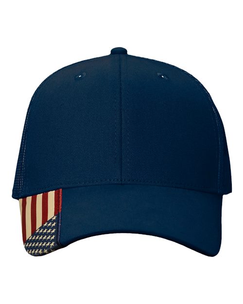 USA Flag Mesh Cap - Navy/ USA Mesh Front