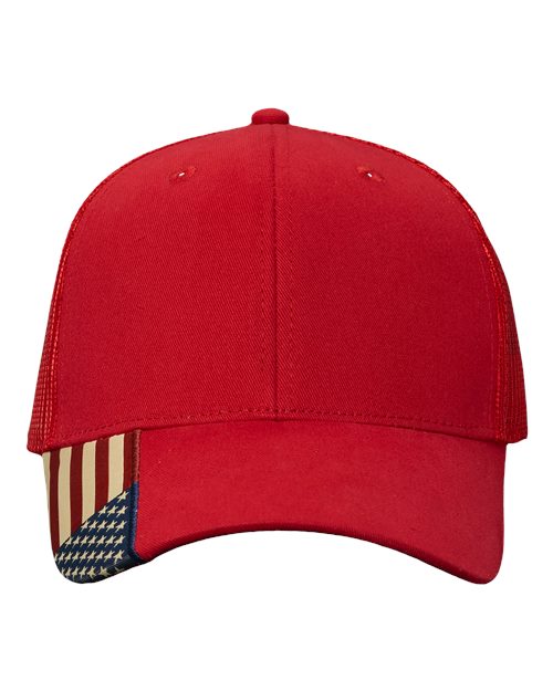 USA Flag Mesh Cap - Red/ USA Mesh Front