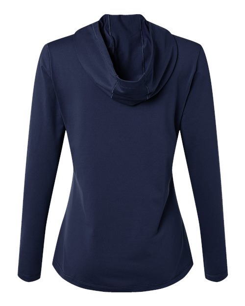 Women's Performance Hooded Pullover - Collegiate Navy Back