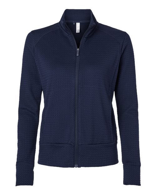Women's Ultimate365 Textured Full-Zip Jacket - Collegiate Navy Front