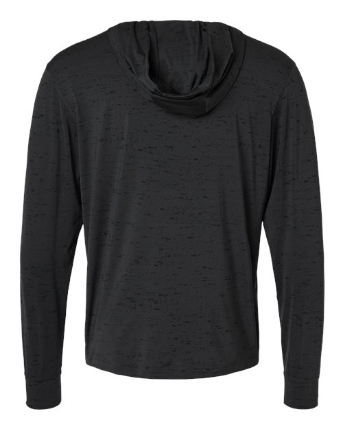 Men's Performance Hooded Long Sleeve T-Shirt - Carbon Black Back