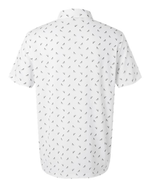 Men's Ultimate365 Mesh Print Polo - White/ Black Back