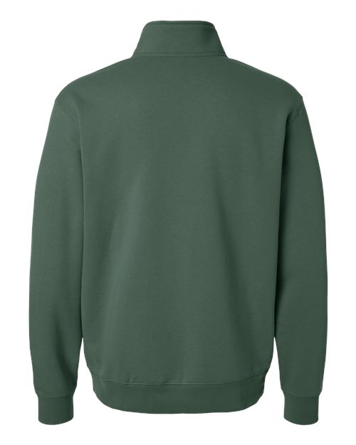 Unisex Midweight Quarter-Zip Pullover - Alpine Green Back