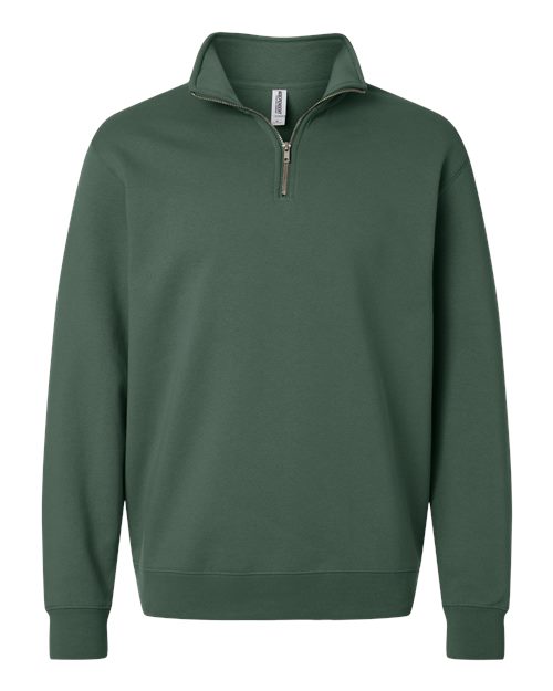 Unisex Midweight Quarter-Zip Pullover - Alpine Green Front