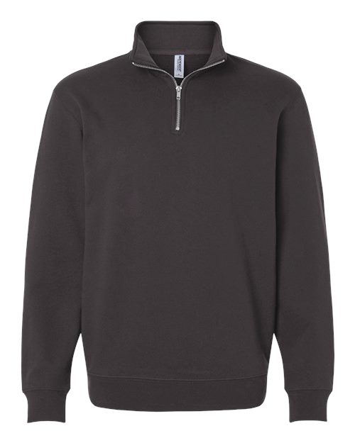 Unisex Midweight Quarter-Zip Pullover - Asphalt Front