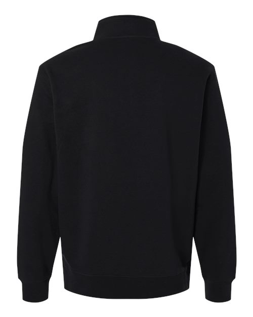 Unisex Midweight Quarter-Zip Pullover - Black Back