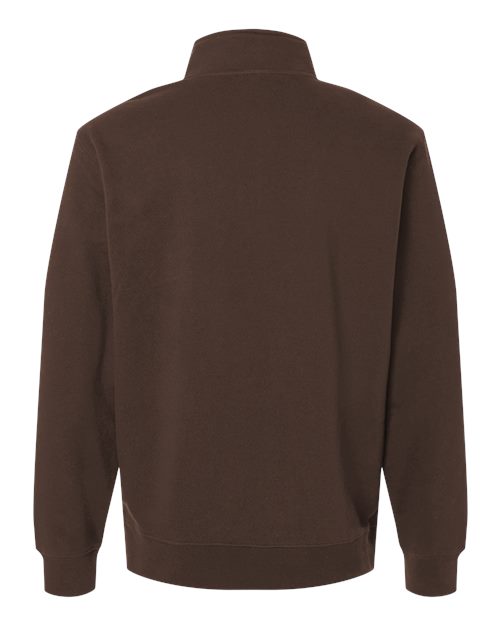 Unisex Midweight Quarter-Zip Pullover - Brown Back