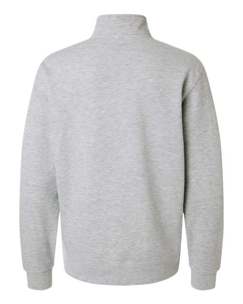 Unisex Midweight Quarter-Zip Pullover - Grey Heather Back
