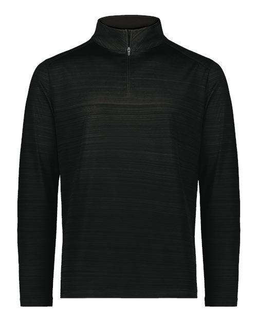 Unisex Pursuit Quarter-Zip Pullover - Black Front