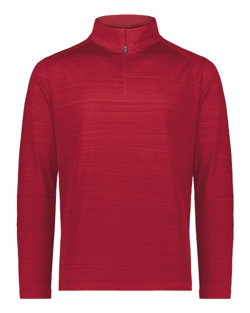 Unisex Pursuit Quarter-Zip Pullover - Scarlet Front