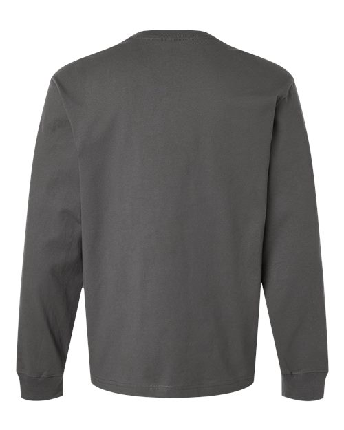 Unisex 7.5 oz Heavyweight Long Sleeve Tee - Asphalt Back