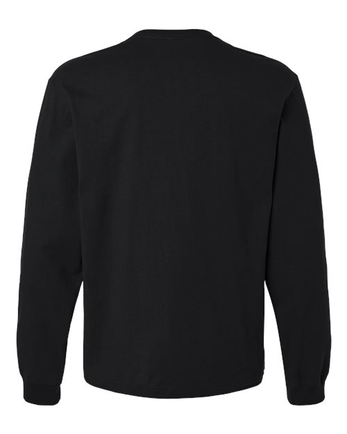 Unisex 7.5 oz Heavyweight Long Sleeve Tee - Black Back