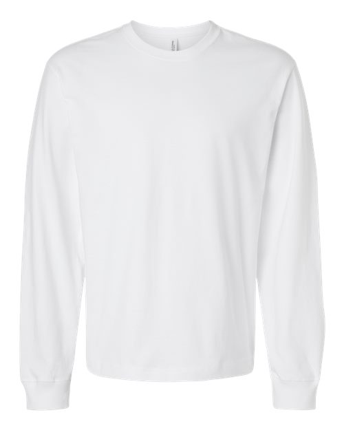 Unisex 7.5 oz Heavyweight Long Sleeve Tee - White Front