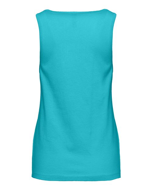 Women's Cotton Tank - Tahiti Blue Back