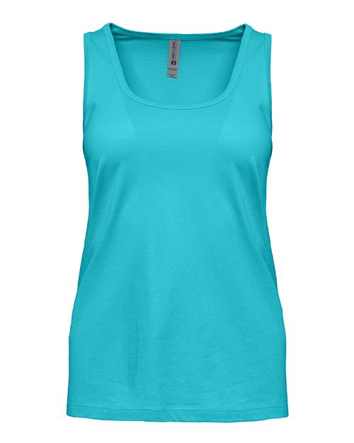 Women's Cotton Tank - Tahiti Blue Front