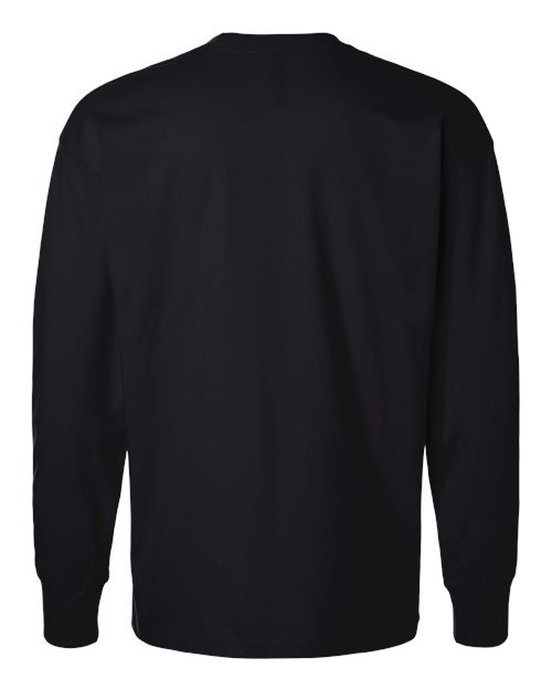 Unisex Heavyweight Long Sleeve T-Shirt - Black Back