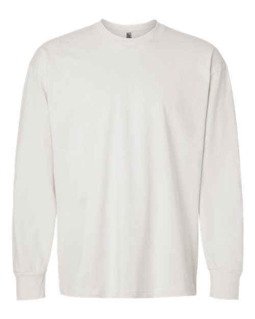 Unisex Heavyweight Long Sleeve T-Shirt - Bone Front