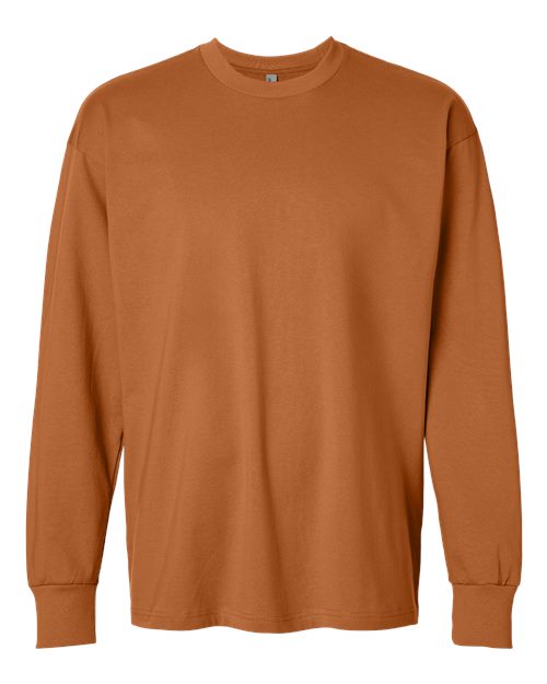 Unisex Heavyweight Long Sleeve T-Shirt - Clay Front