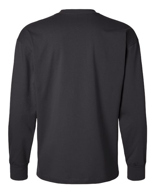 Unisex Heavyweight Long Sleeve T-Shirt - Graphite Black Back